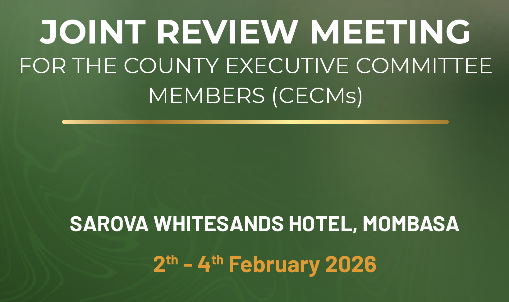 NAVCDP to Participate in Joint Review Meeting for County Executive Committee Members