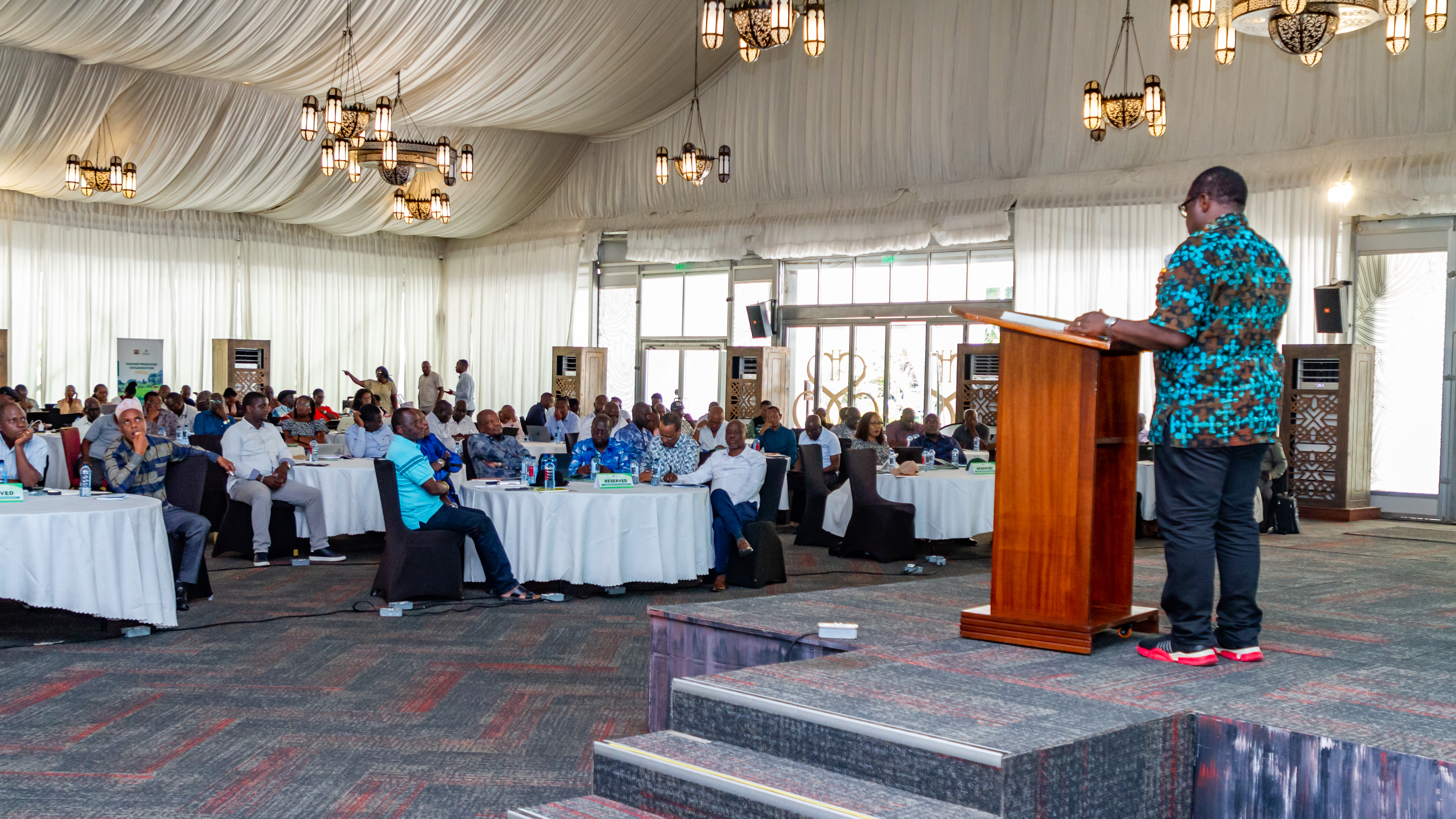 The Chair of Agriculture Caucus at the Council of Governors addressing the meeting