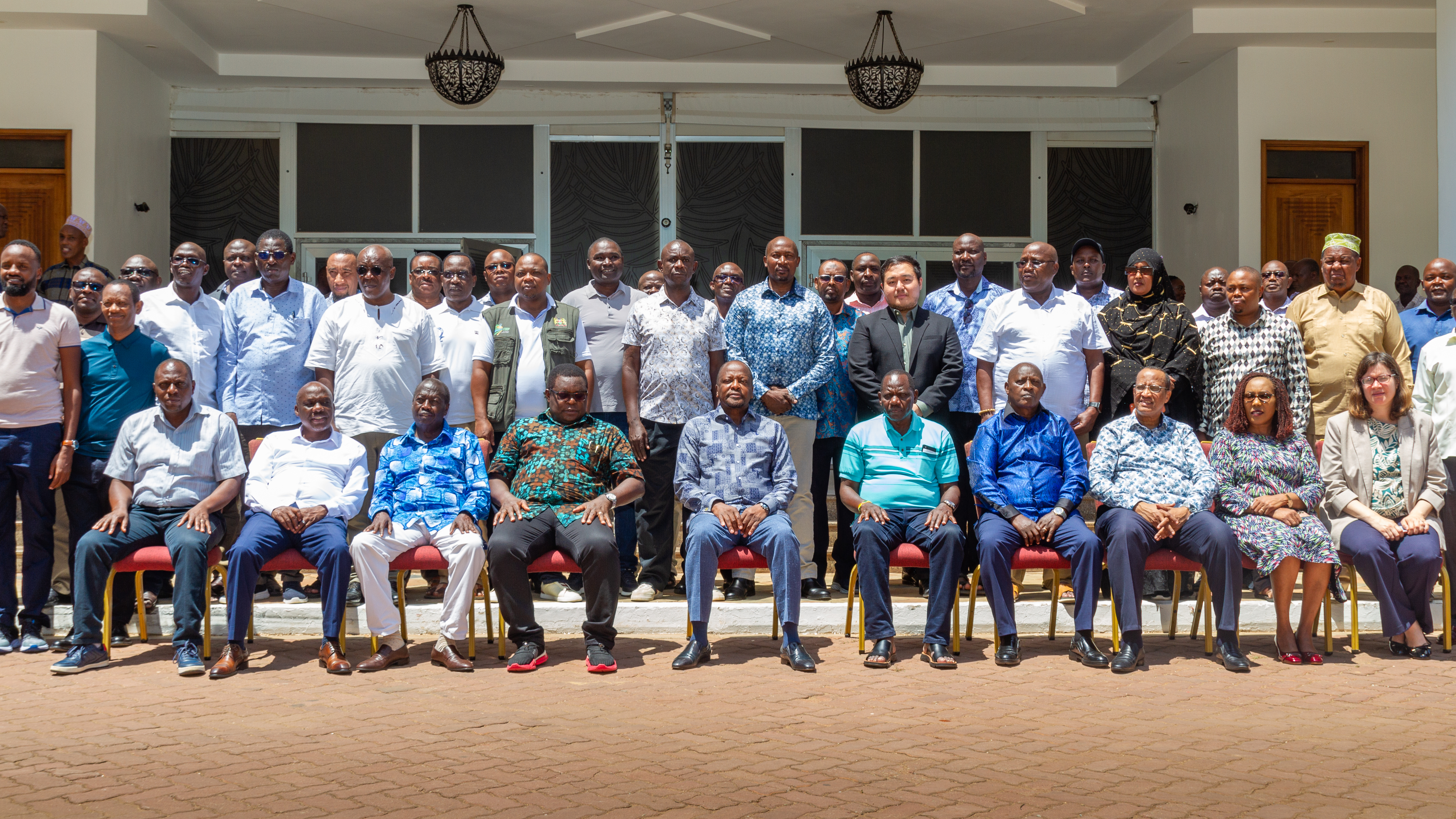 A group photo of meeting attendees. 